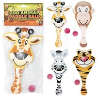 9" Zoo Animal Paddle Ball