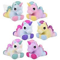 12" Jumbo Laying Squish Unicorn -Pastel Colors