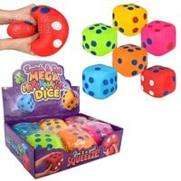 4.75" Squish And Roll Mega Marshmallow Dice 6ct