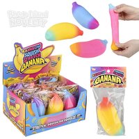 Stretch And Squeeze Rainbow Banana 4.75"
