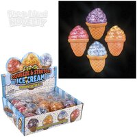 3.5" Light-Up Squeeze And Stretch Ice Cream Cone