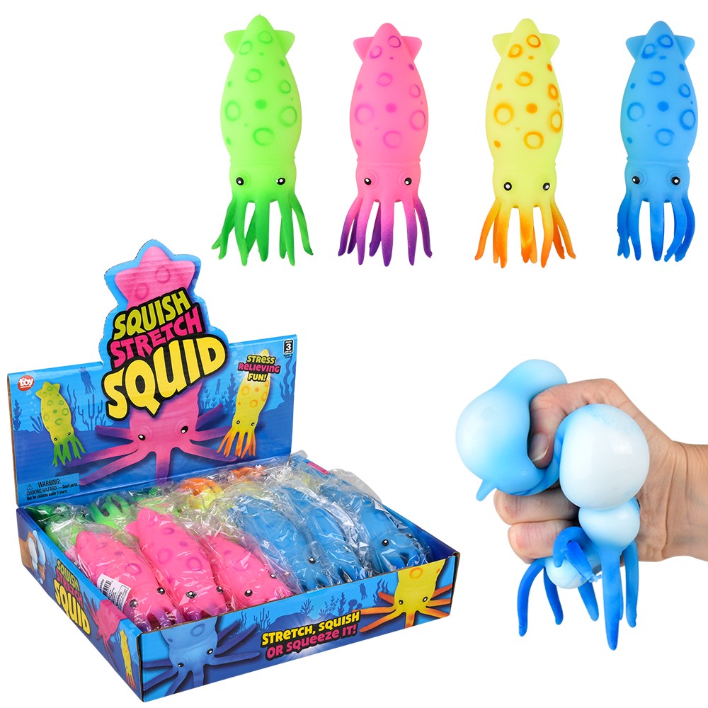 ジュニア　SQUIDMANIA商品 Squish And Stretch Squid 6.25