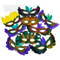 Mardi Gras Feather Masks 50pcs/Packs