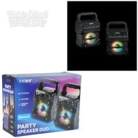 Coby Wireless Light-Up Party Speaker 2 Pack