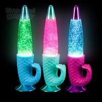 13" Mermaid Tail Glitter Lamp