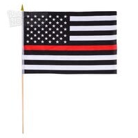 12" X 18" Thin Red Line Polyester Flag