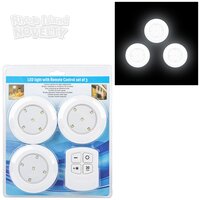 3.5" Remote Controlled LED Light Set 3 Piece