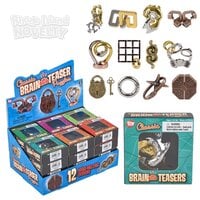 2" Metal Brain Teaser Puzzles 24ct
