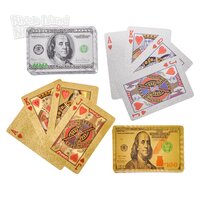 Gold And Silver Foil $100 Bill Playing Cards