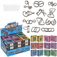 2" Metal IQ Wire Puzzles 24ct