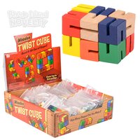 6" Wooden Twist Cube
