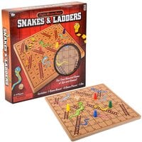 10" Wooden Snakes And Ladders