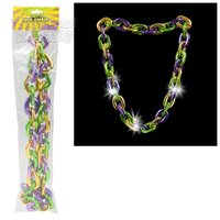 38" Light-Up Big Chain Mardi Gras Necklace