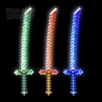 26" Light-Up Pixel Crystal Katana With Sound