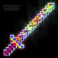 24" Light-Up Tie Dye Pixel Sword