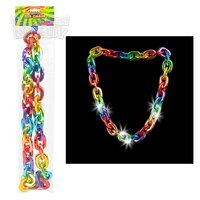 38" Light-Up Big Chain Rainbow Necklace