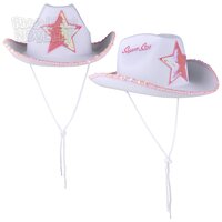 White Felt Superstar Cowgirl Hat