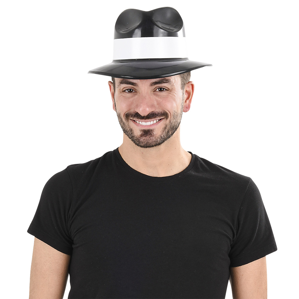 Black Gangster Hat With Band