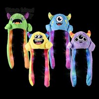 Monster Popping Ear Light-Up Hat 4ct