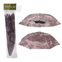 Camouflage Umbrella Hat 20"