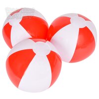 12" Red And White Beach Ball