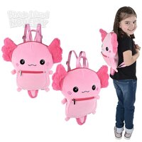 Axolotl Plush Mini Backpack 11.5"x14"