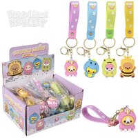 Kawaii Animal Wristlet Clip On 2"