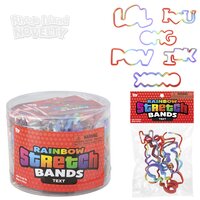 Text Rainbow Silicone Stretch Bands