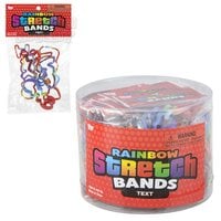 Text Rainbow Silicone Stretch Bands