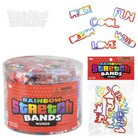 Words Rainbow Silicone Stretch Bands