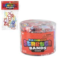 Words Rainbow Silicone Stretch Bands