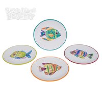 4 PC 6" Colorful Fish Dessert Plate Set