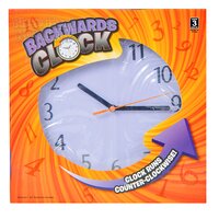 9" Backwards Joke Clock