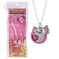 18" Silver Stone Axolotl Necklace