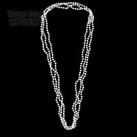 7mm White Pearl Necklace 48"