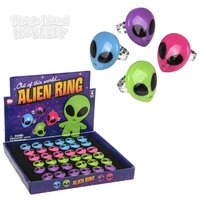 Plastic Alien Rings 1"