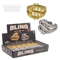 Bling Dollar Sign Ring 0.75"