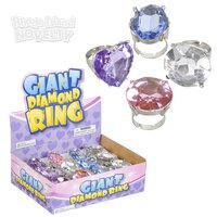 Giant Faux Diamond Ring 1"