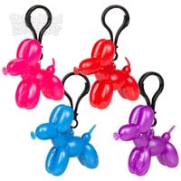 2.4" Stretchy Balloon Dog Clip On 24ct