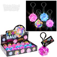 1.5" Light-Up Loop Ball Backpack Clip 24ct