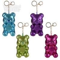 4" Metallic Yummy Bear Plush Clip On
