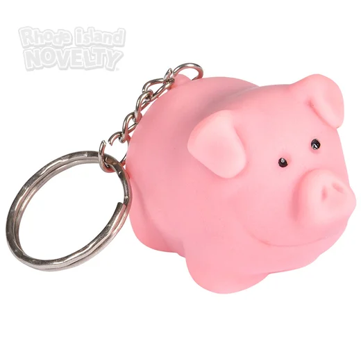 Rhode Island Novelty 2 Naughty Pooping Pig Farm Animal Keychain