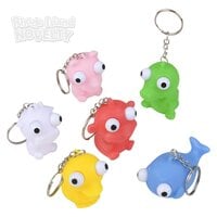 2" Squeeze Animal Popping Eye Keychain