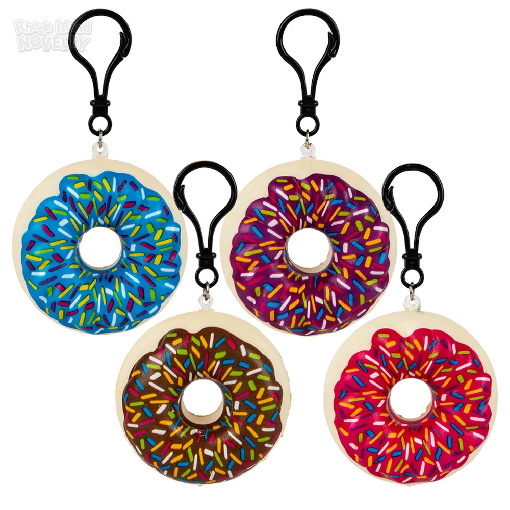 ArtCreativity Backpack Clips with Squeeze Donuts, Set of 12
