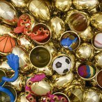 4" Toy Filled Metallic Gold Eggs 144 Pcs/Case