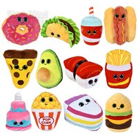  Small Food Plush Assortment 6" 108pc