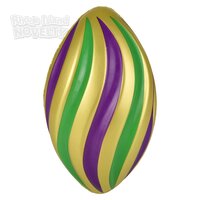 8" Mardi Gras Spiral Foam Football