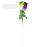 11" Mardi Gras Faux Rose