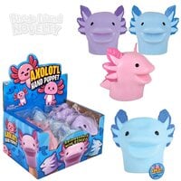 Stretchy Axolotl Hand Puppet 6"