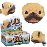Stretchy Pug Hand Puppet 6"